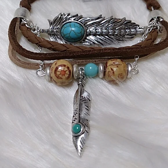 New Icon Adjustable Feather Bracelet - Picture 2 of 2